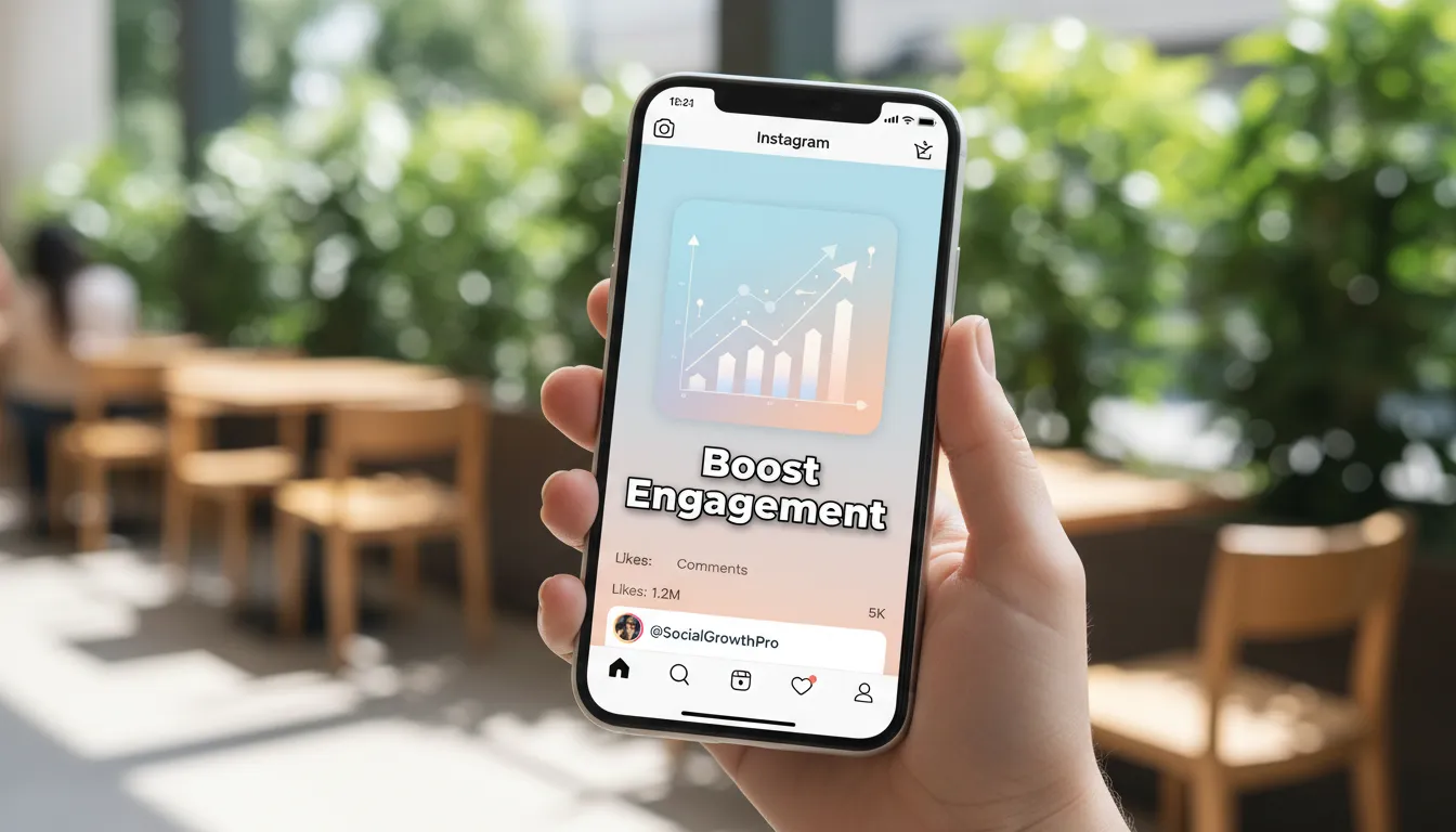 Tela de smartphone com visualização de postagem no Instagram.