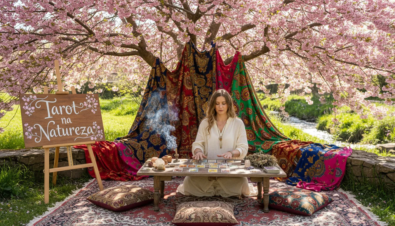 Conexão do tarot com práticas espirituais naturais.
