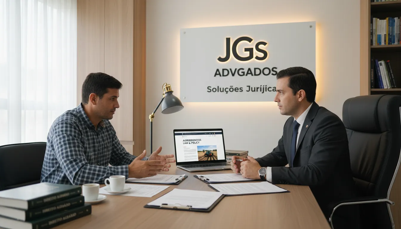 Advogado JGS discute soluções com agricultor.